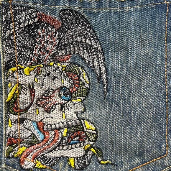 Ed hardy blue straight leg - Picture 1 of 6